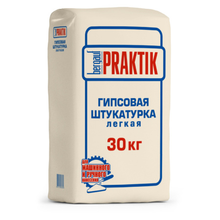 Штукатурка гипсовая легкая Bergauf Praktik 30кг