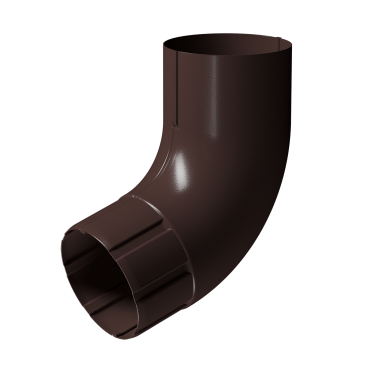 Колено трубы 72 градуса DOCKE STAL Premium D90, шоколад