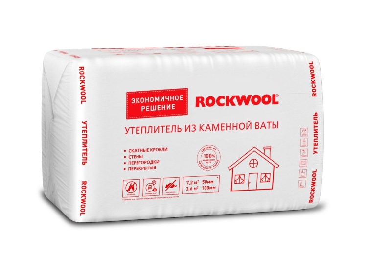 Утеплитель Rockwool ЭКОНОМ 1000х600х50 мм, 12 шт. уп